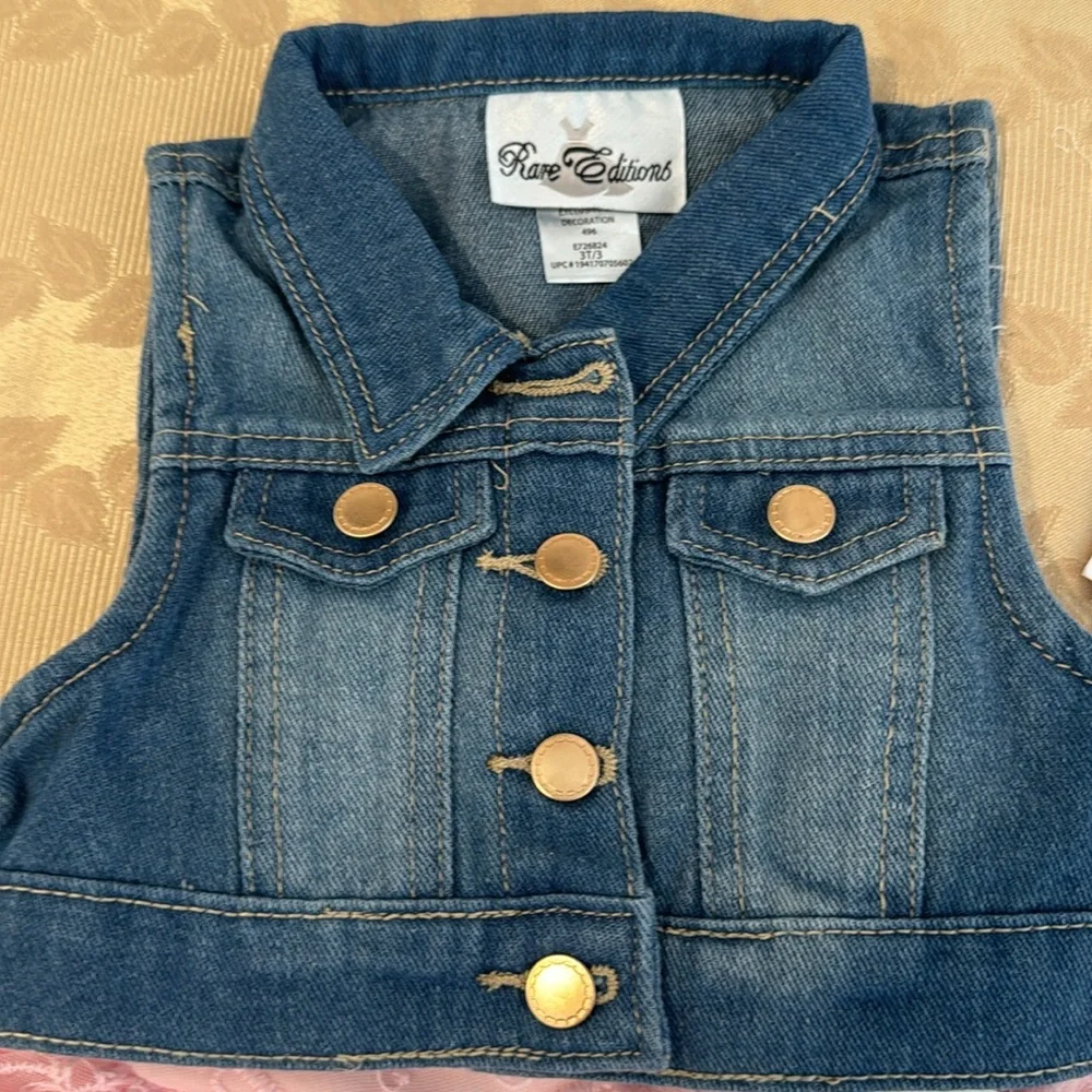 Rare Editions 2 Piece Vest & Dress. Size 3T